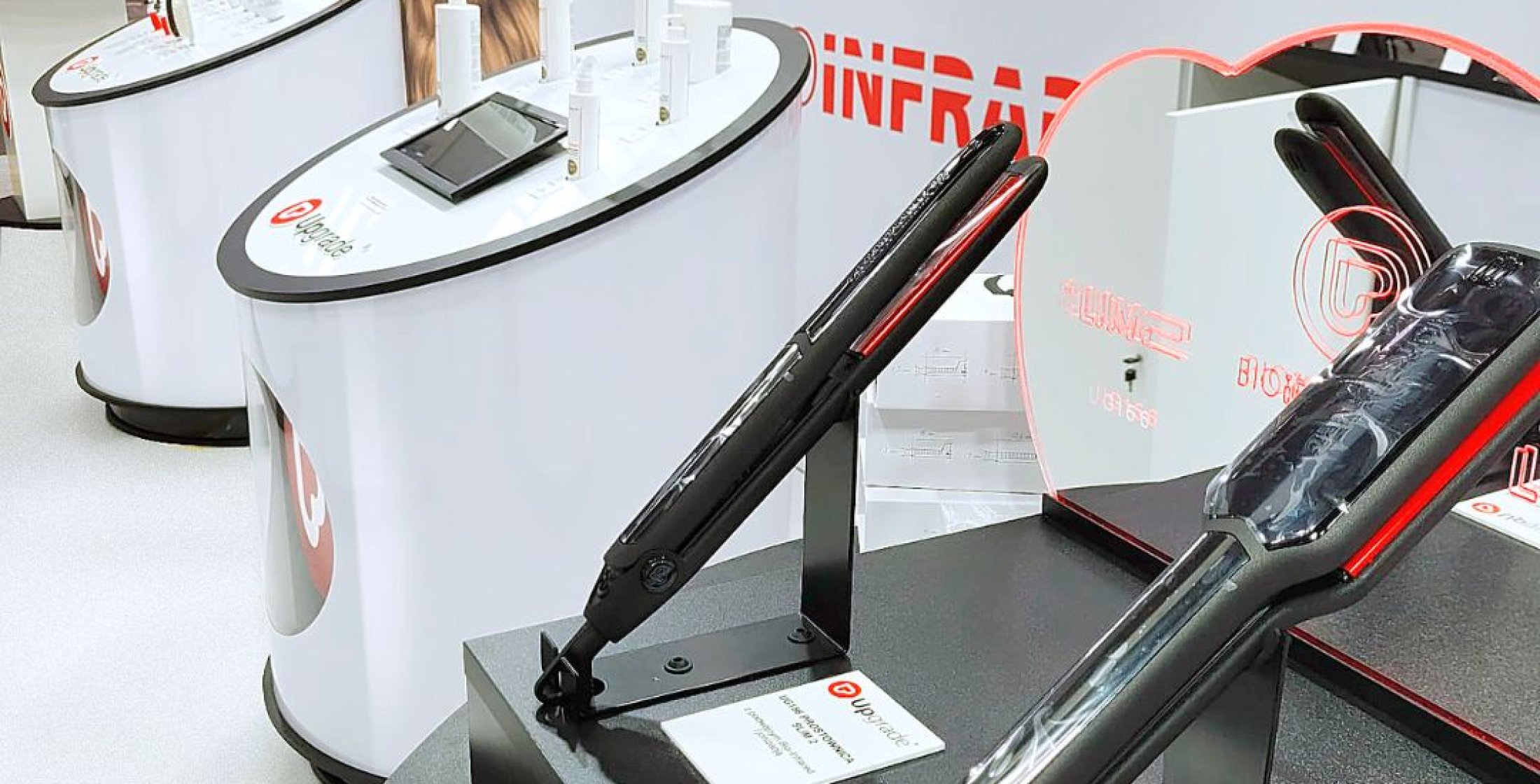 Counter display for hair straighteners